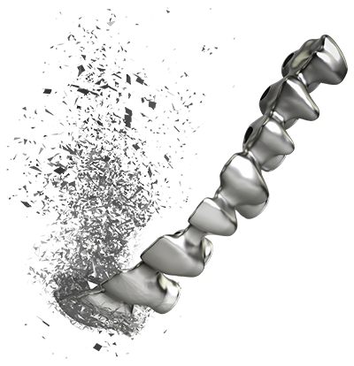 Barra multipla in titanio CADCAM