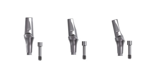 Profiled abutments and healing screws for In-Kone® dental implants